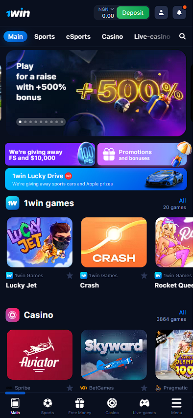 1win Mobile app