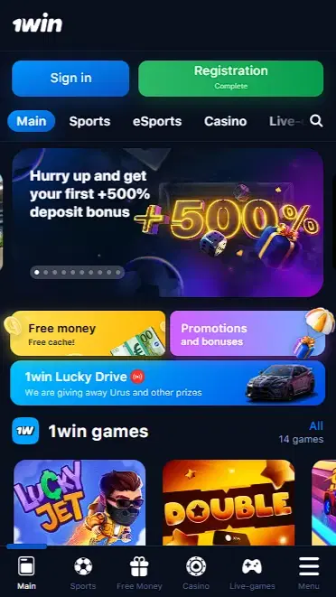 1win Mobile app