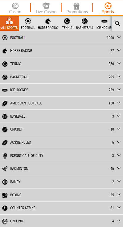 Types of sports