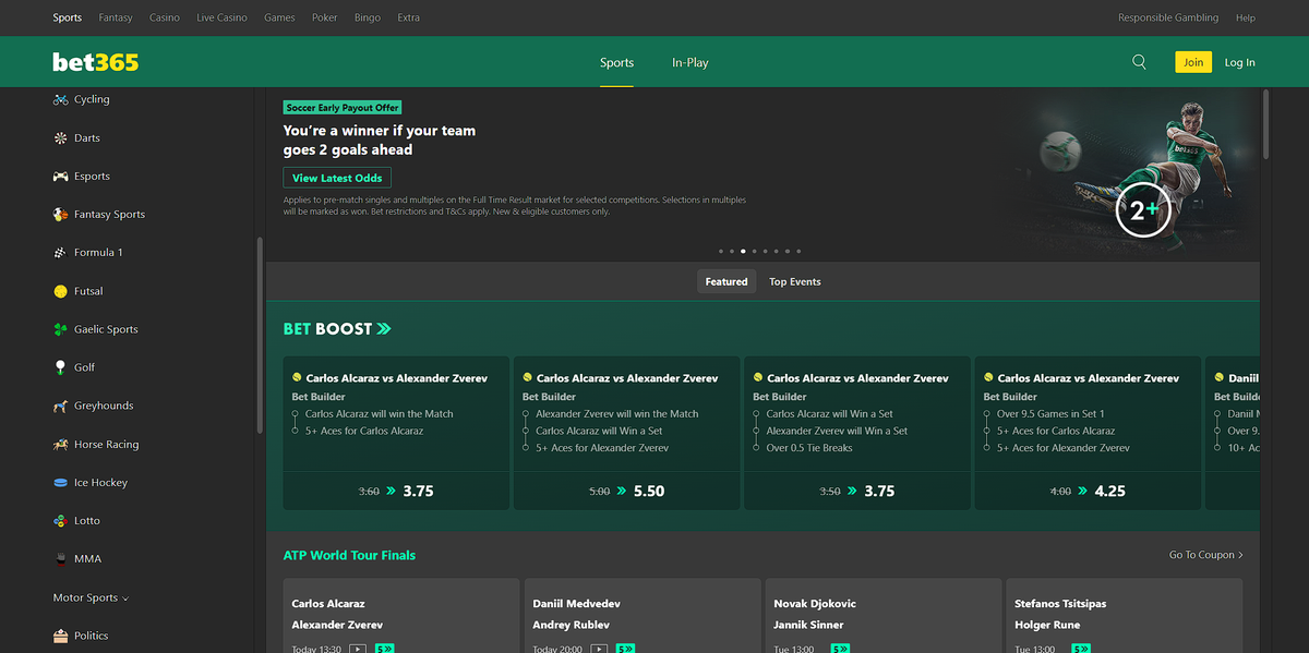 Bet365 website