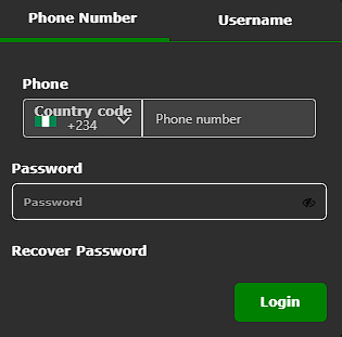 Log in by phone number