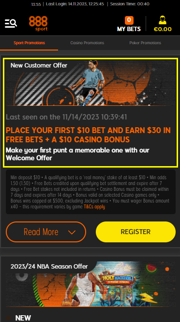 888sport Welcome Bonus