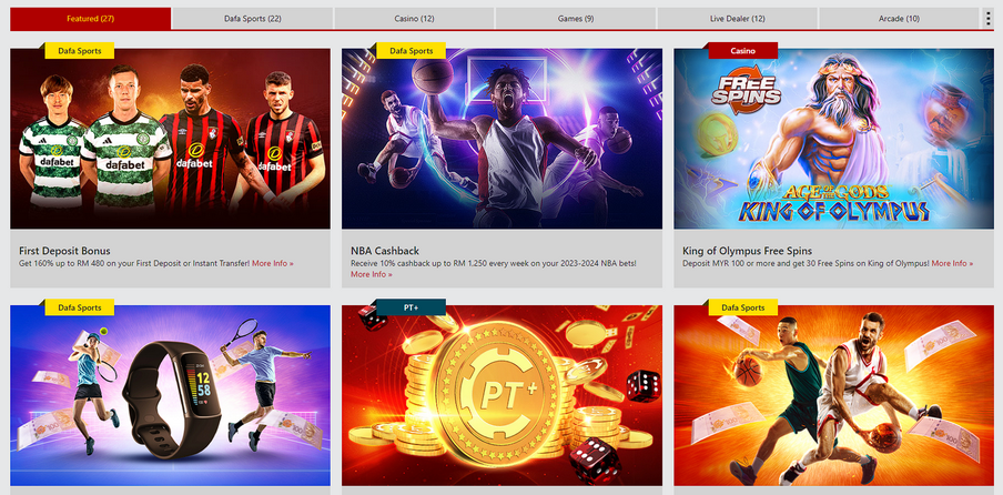 Bonuses and promotions Dafabet