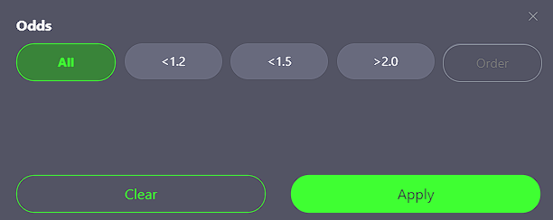 Odds filter