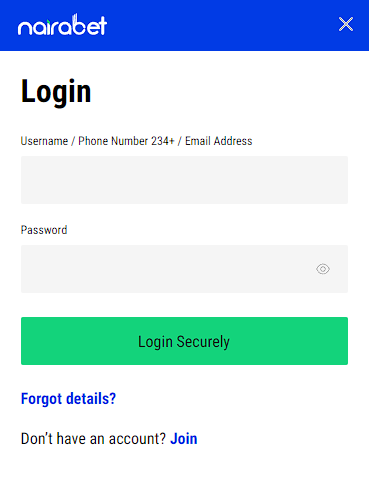 Log in Nairabet