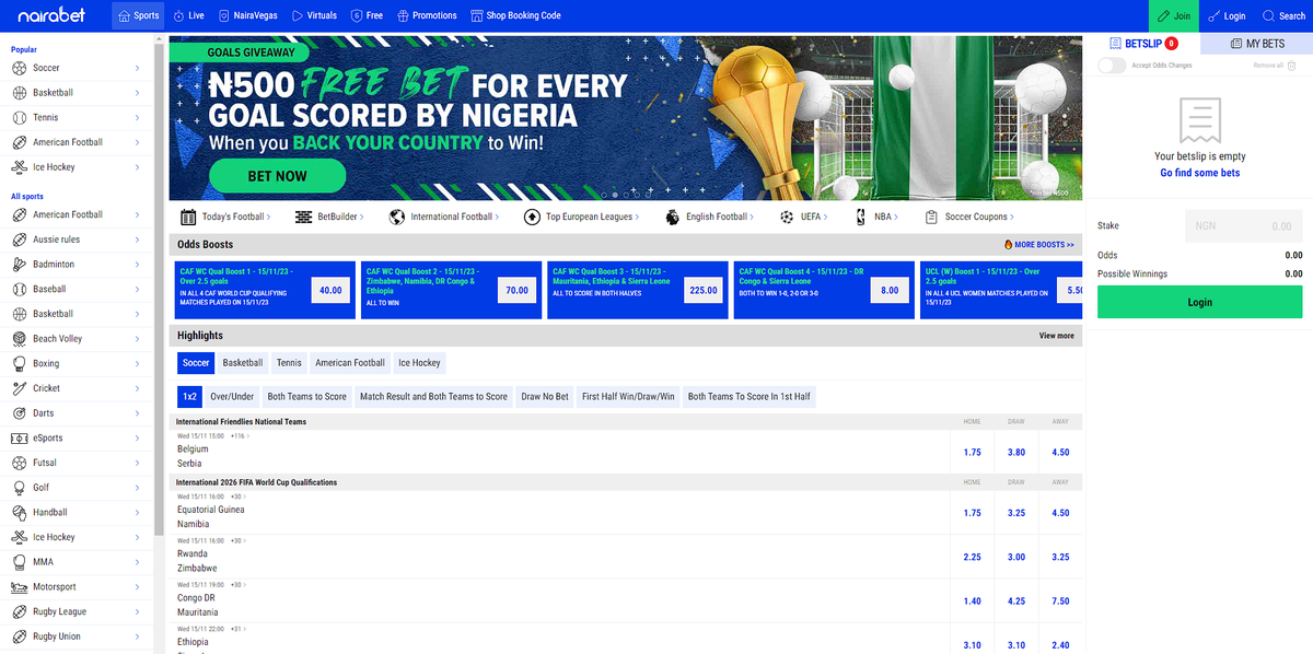 Nairabet website