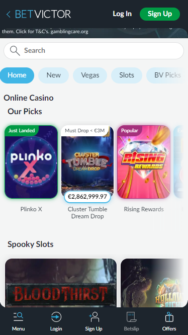 Types of casino games BetVictor