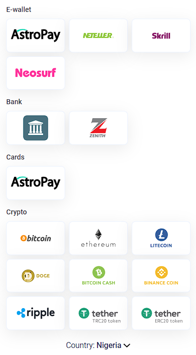 Payment methods