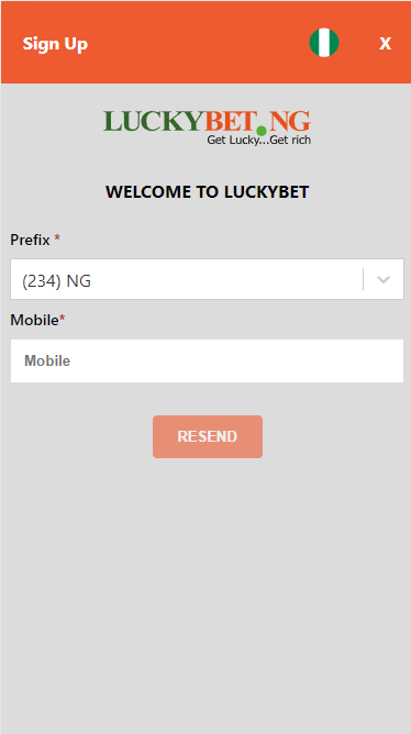 LuckyBet Registration Form