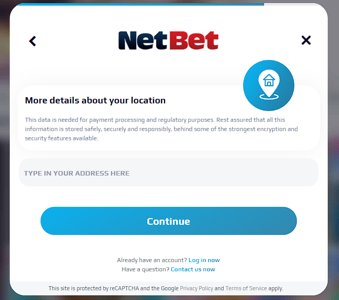 Stage 4 of registration NetBet