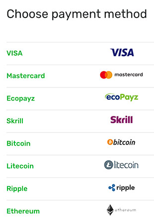 Payment methods