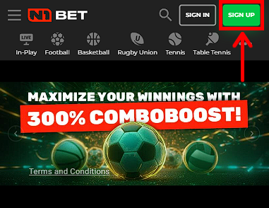 Registration on N1bet website