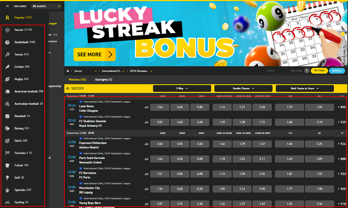 EasyBet website