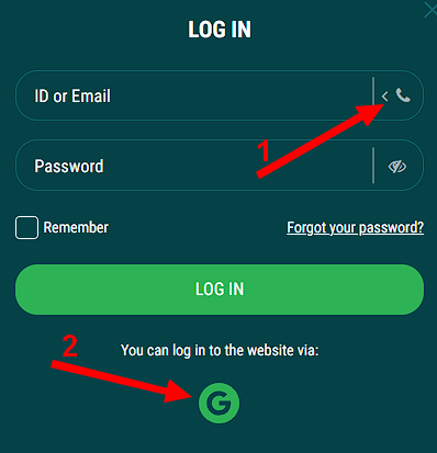 Account login format