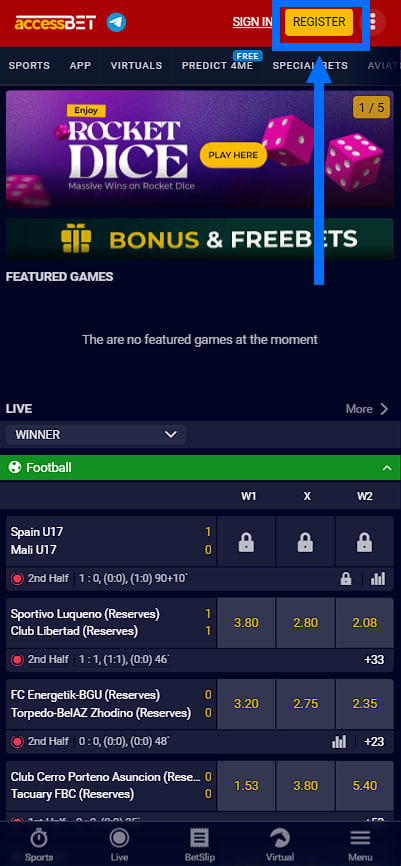 Accessbet mobile registration