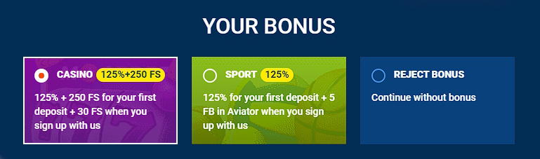 Welcome bonus Mostbet