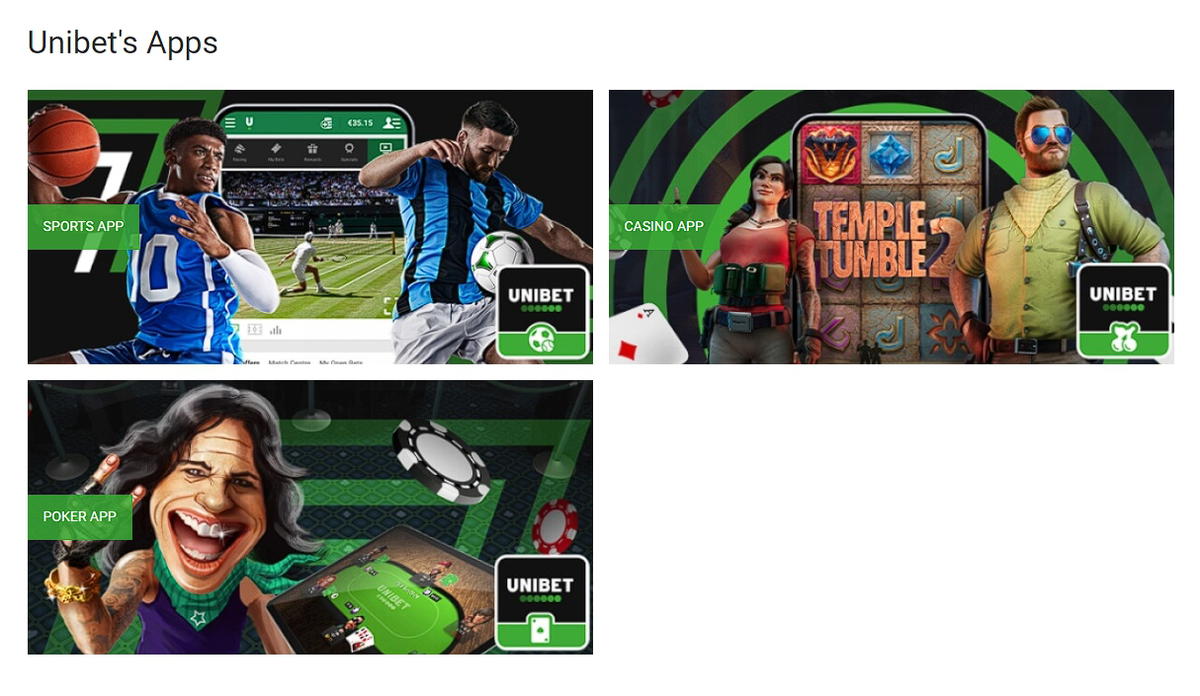 Unibet's apps