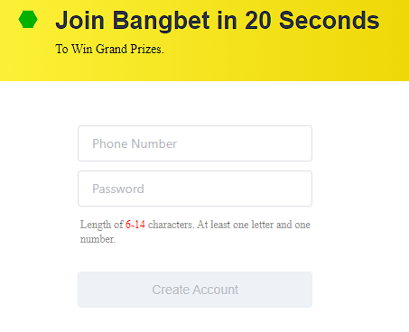 Bangbet registration