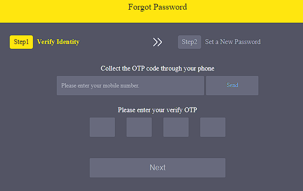 Password reset