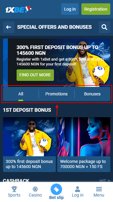 1xbet Bonus System