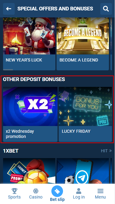 Opportunities of 1xbet loyalty program. Other Deposit Bonuses