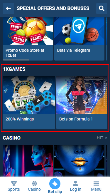 Opportunities of 1xbet loyalty program. 1xgames