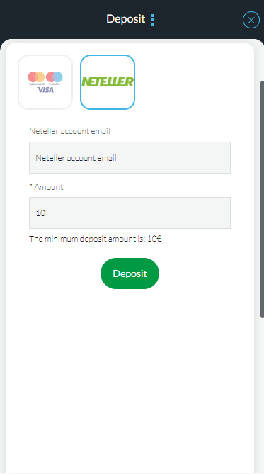 Deposit to BetVictor using Neteller