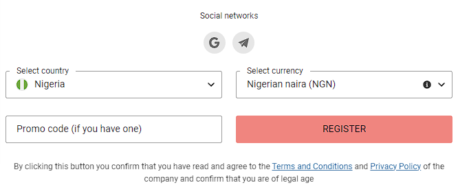 Registration with social networks