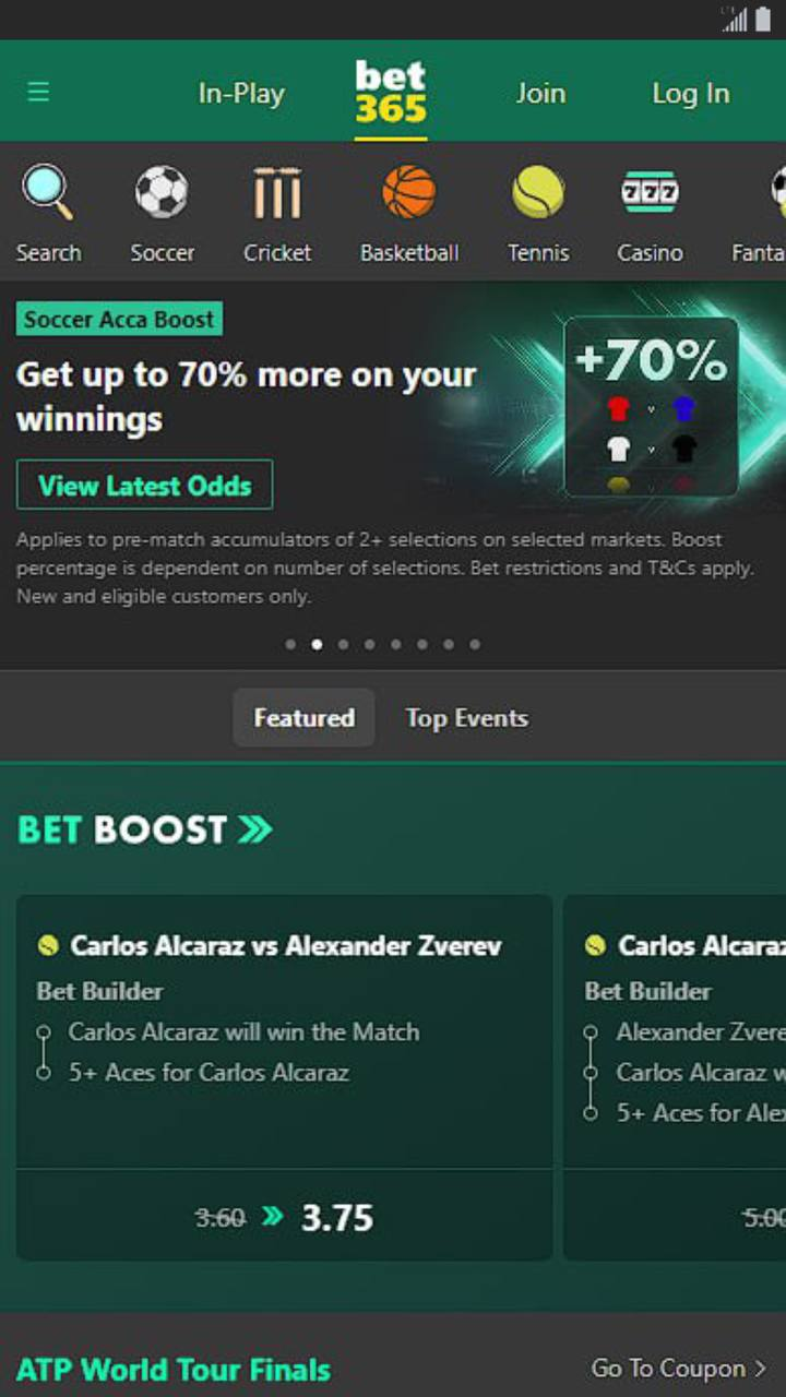 Bet365 mobile version