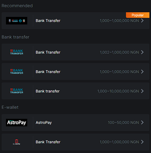 BC.Game payment methods