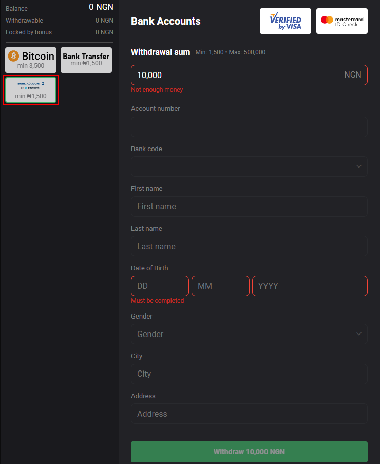 Payment Methods N1bet: Paystack