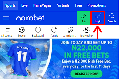 Login on Nairabet