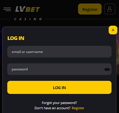 How to sign in on LV BET