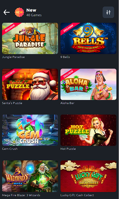 New category games on Betano