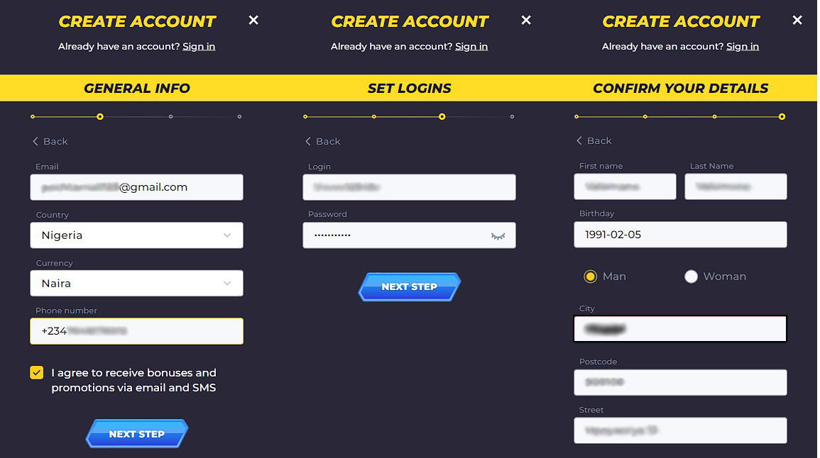 Steps to register with Powbet