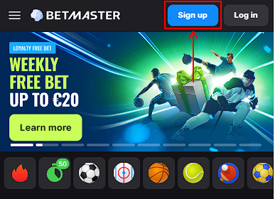 Registration on Betmaster