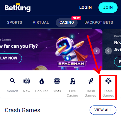 How to find Poker at BetKing