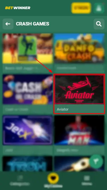 Betwinner Crash Games Page: Aviator Game