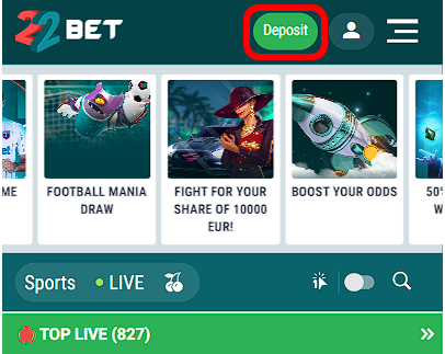 Deposit button