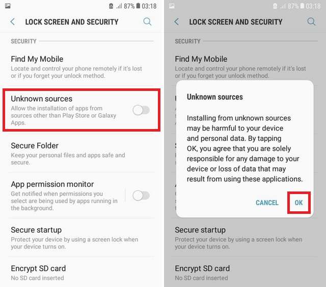 How to install Unknown Sources applications in Android