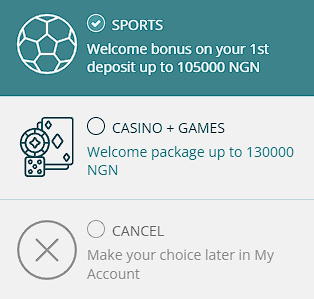 Welcome bonuses 22bet