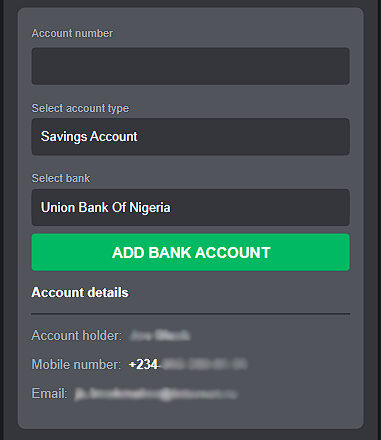 Withdrawal via Bank Transfer at Surebet247