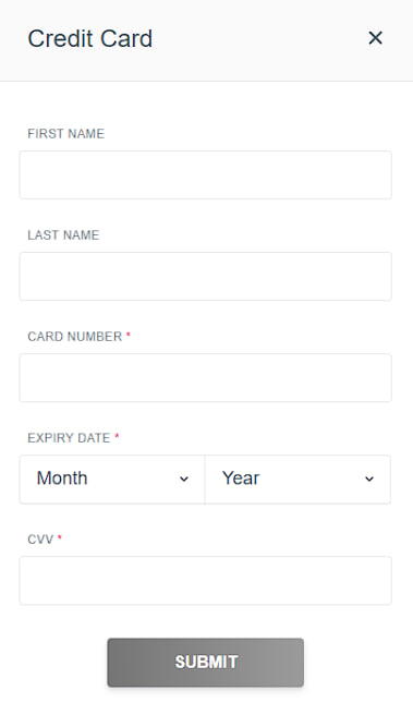 fill in the form with card details at Afribet