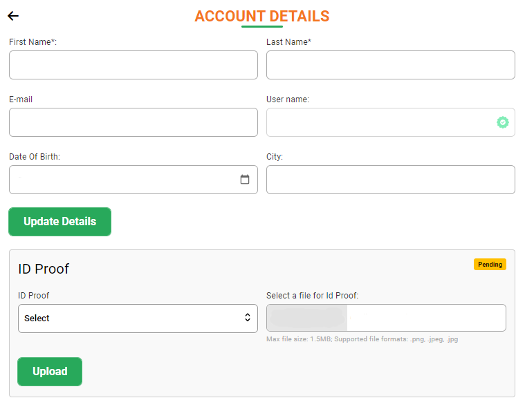 Account Verification and Identification at BetCorrect