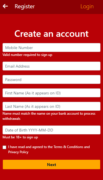 MonieBet registration