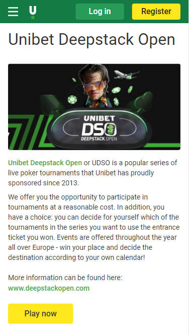 Unibet Deepstack Open Bonus