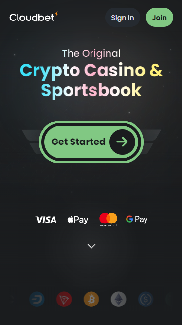 Cloudbet "Join" button