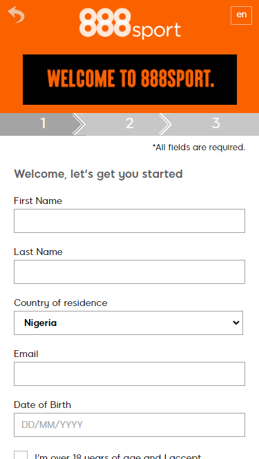 888sport registration form