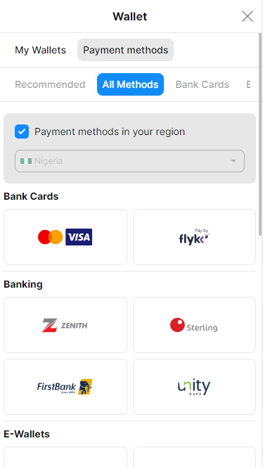 Betmaster payment methods 