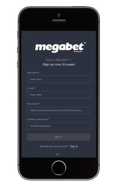 MegaBet mobile application (iOS)